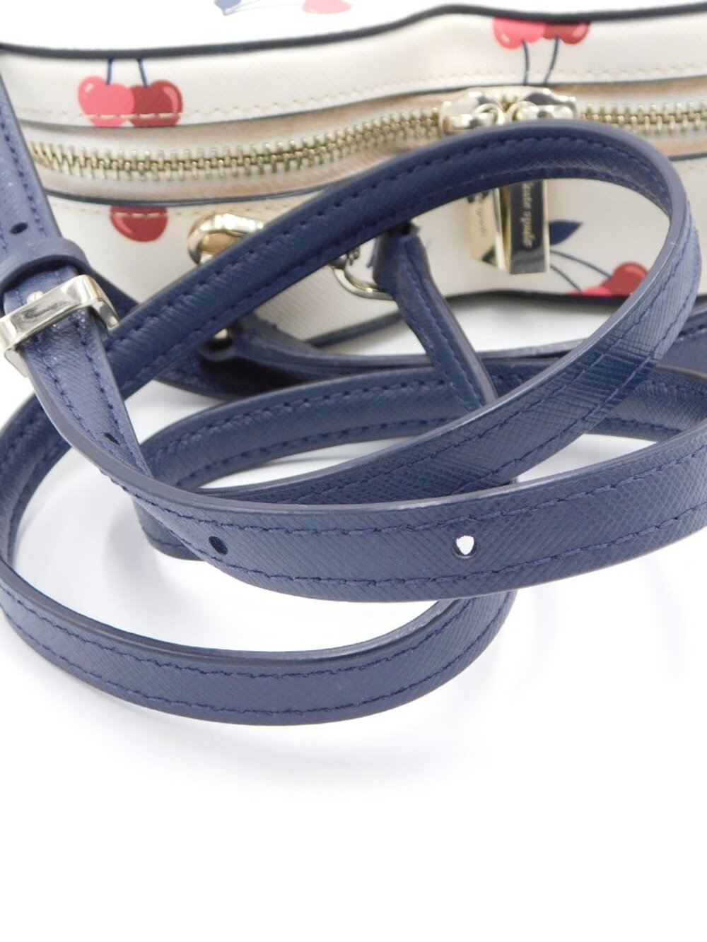 kate spade New York Love Shack Cherry Heart Crossbody in Cream | Stained | Fair - Picture 11 of 14